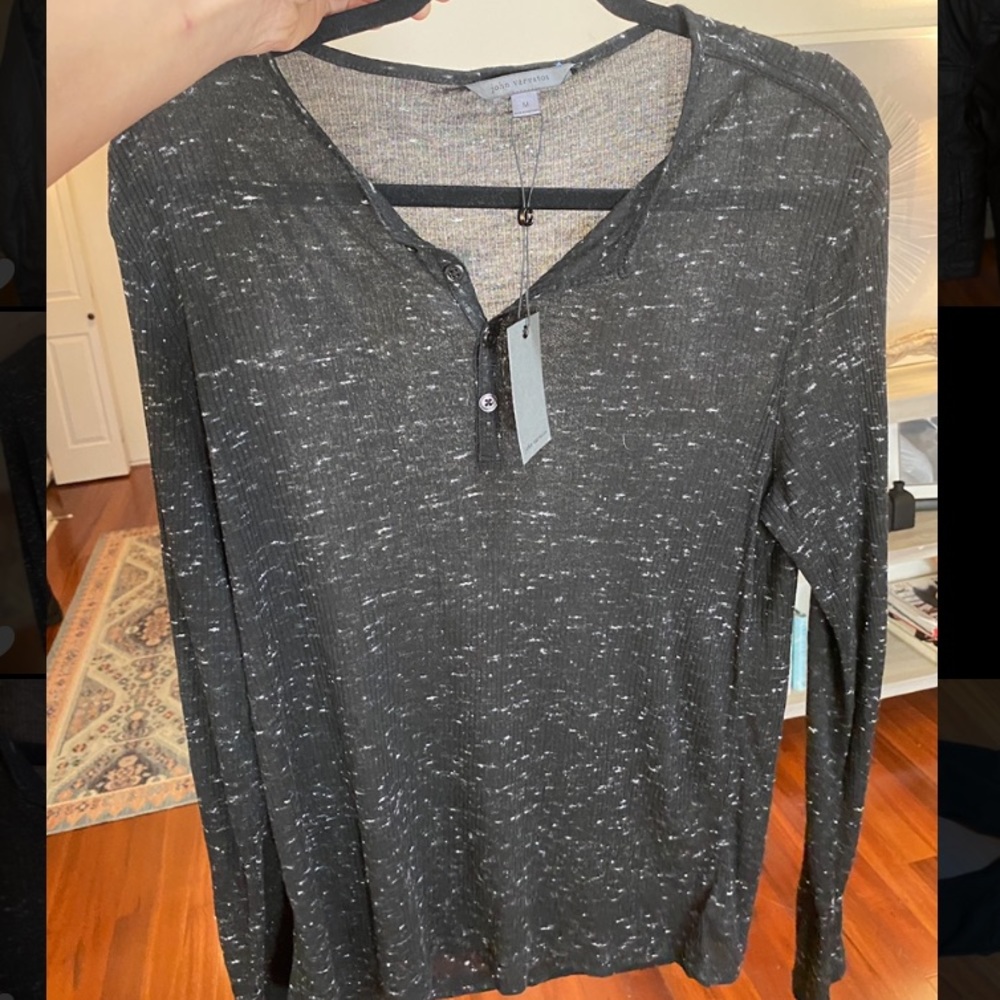 John Varvatos: Henley Brand New w/Tags Size Medium.